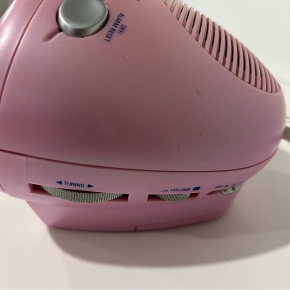 Wake With Me Barbie Dual Alarm Clock Vintage 2002  Pink Flowers - Mattel - Picture 4 of 5